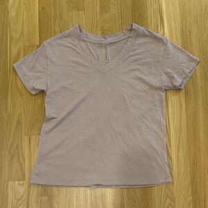 Women's Adorn Short Sleeve V-Neck Top - Light Pink Size Small